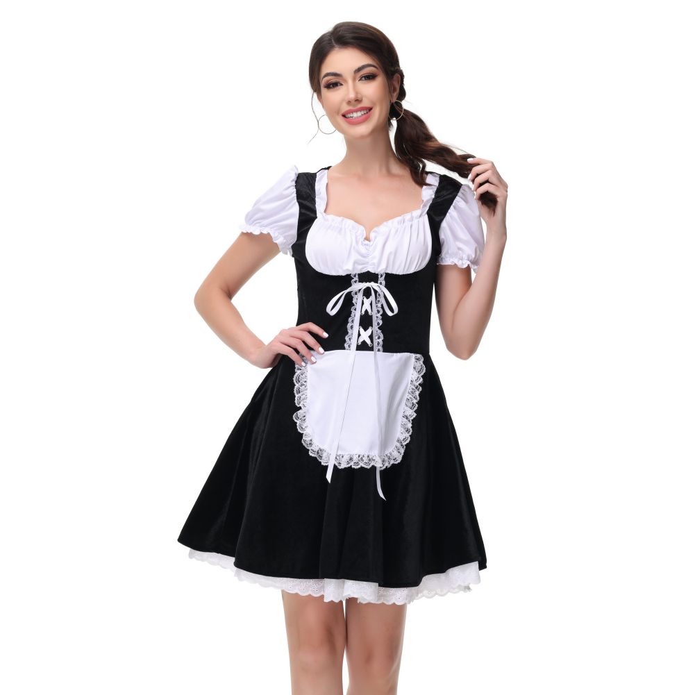 Женские костюмы Октоберфест для баварских платьев Dirndl в клетку